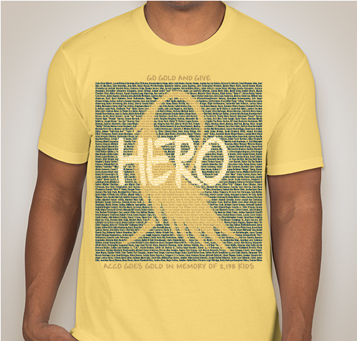 ACCO Go Gold In Memory Shirt 2: Lerma-Zurmiller Fundraiser - unisex shirt design - front