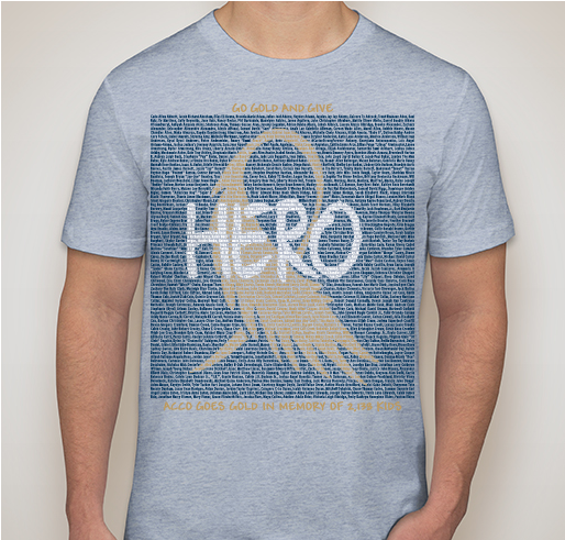 ACCO Go Gold In Memory Shirt 2: Lerma-Zurmiller Fundraiser - unisex shirt design - front