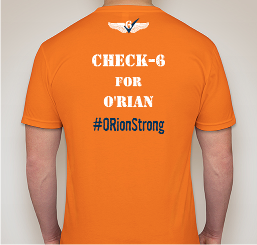 Let's CHECK-6 for O'RIAN! Fundraiser - unisex shirt design - back