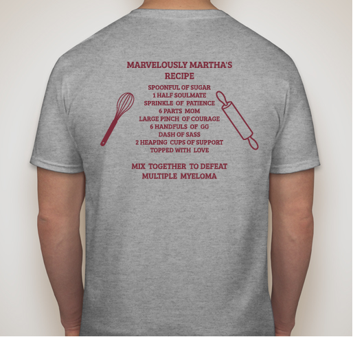 Marvelously Martha Fundraiser - unisex shirt design - back