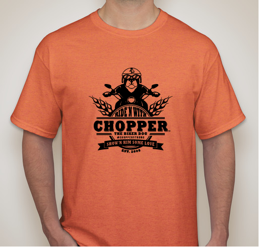 Show'n Chopper the Biker Dog Some Love Fundraiser - unisex shirt design - front