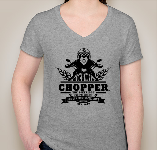 Show'n Chopper the Biker Dog Some Love Fundraiser - unisex shirt design - front