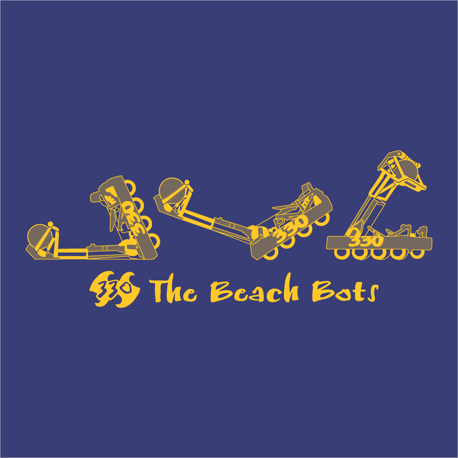 The Beach Bots 2016 Robot Tee shirt design - zoomed