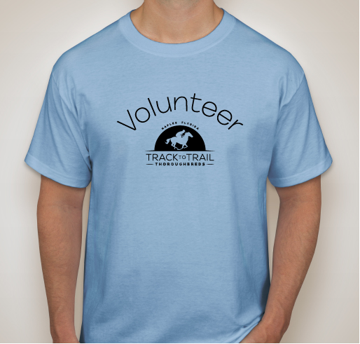 Track to Trail - helping injured ex racehorses start a second career Fundraiser - unisex shirt design - front