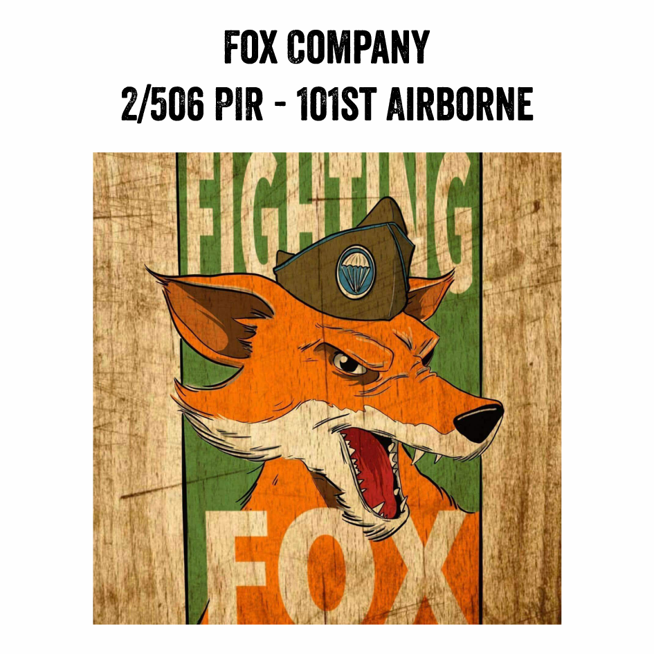 Fox Company World War II Living History Group shirt design - zoomed