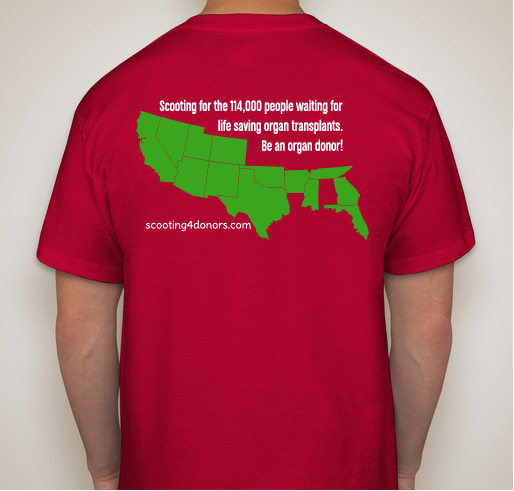 Scooting4Donors Shirt Sale Fundraiser - unisex shirt design - back