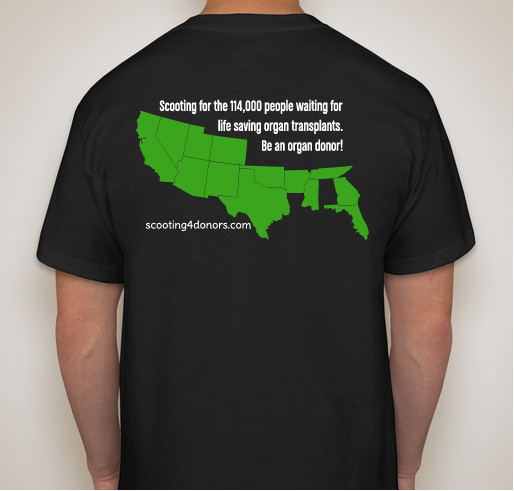 Scooting4Donors Shirt Sale Fundraiser - unisex shirt design - back