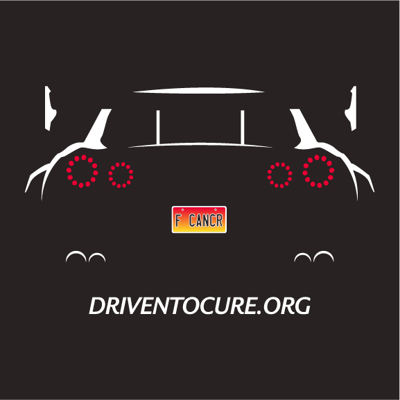 Built to Drive, Driven To Cure - GTR Silhouette shirt design - zoomed