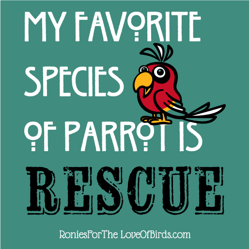 For the Love of Rescue Birds shirt design - zoomed