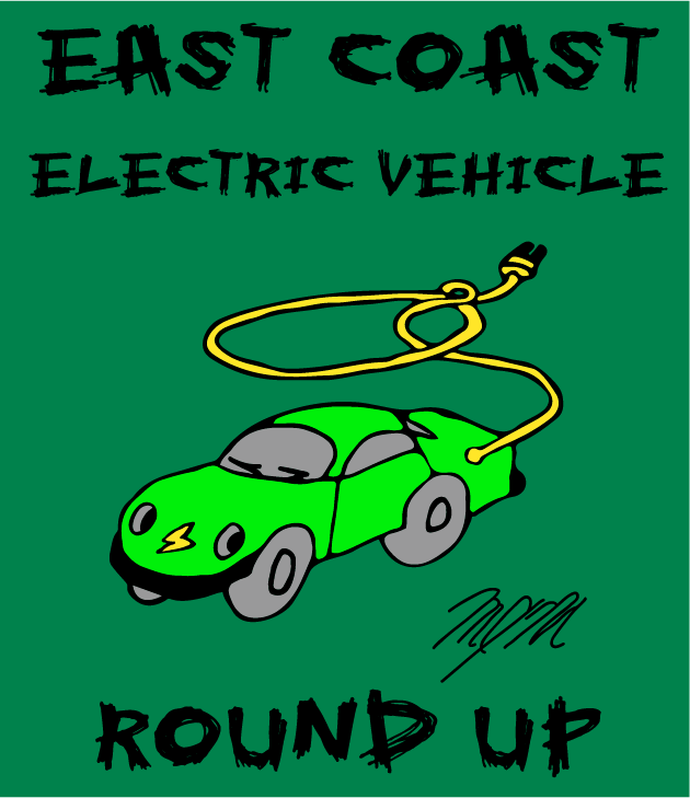 East Coast Electric Vehicle Round Up Event Shirt Pre-Sale! shirt design - zoomed