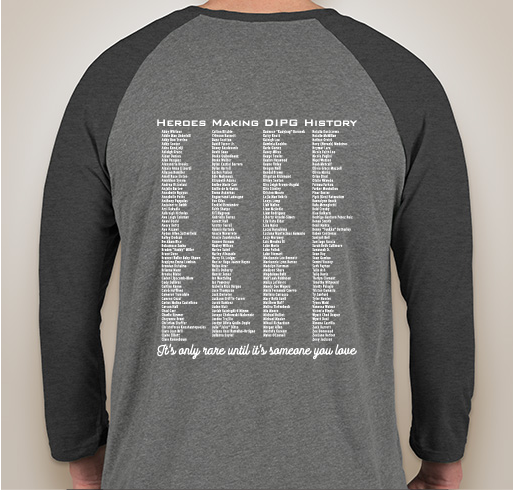 Making DIPG History Tee Shirts and Hoodies Fundraiser - unisex shirt design - back