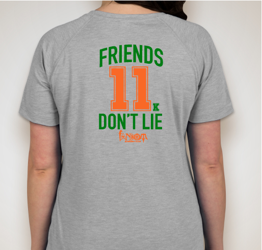 Eleven k Fundraiser - unisex shirt design - back