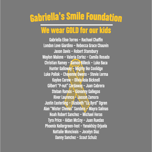 Gold Out for Childhood Cancer Awareness shirt design - zoomed