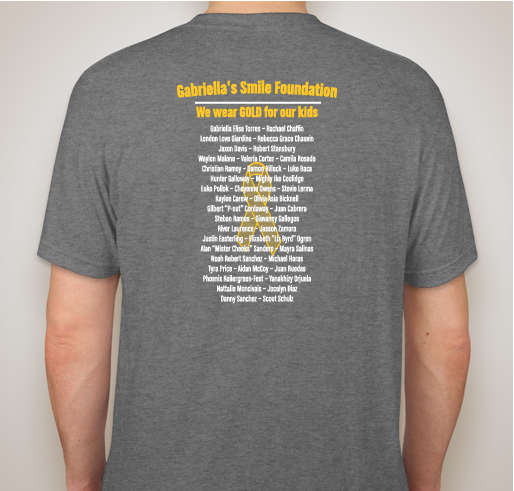 Gold Out for Childhood Cancer Awareness Fundraiser - unisex shirt design - back