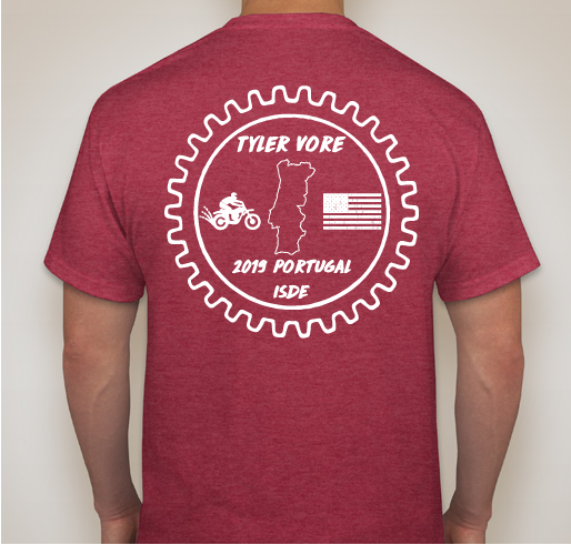 Help get Tyler to Portugal! Fundraiser - unisex shirt design - back