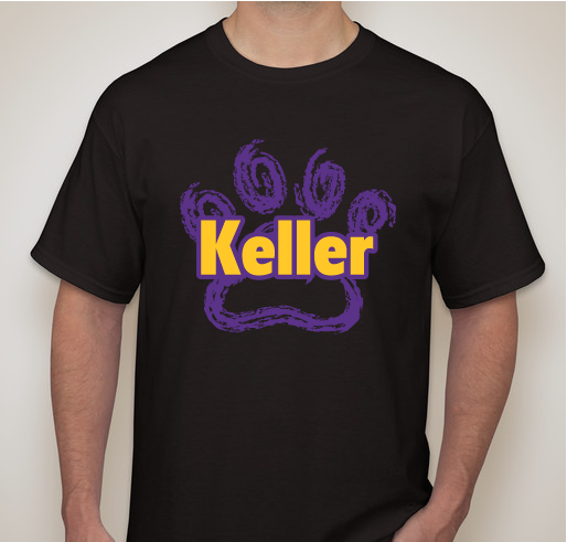 Keller Paw Print T-Shirt Sale Fundraiser - unisex shirt design - front