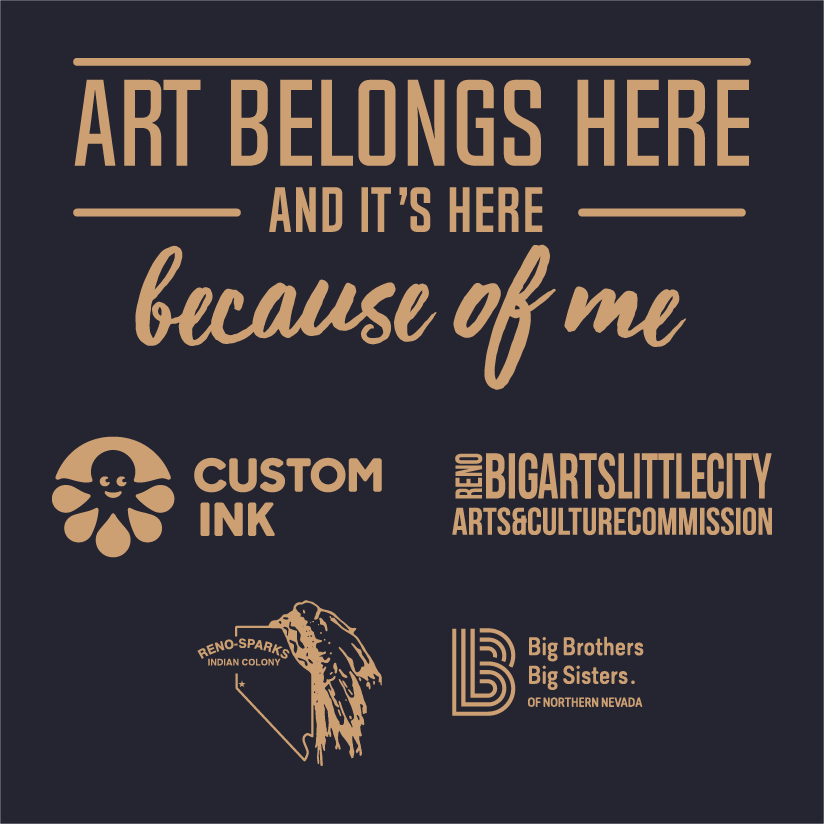 Art Belongs Here - Community Mural Project shirt design - zoomed