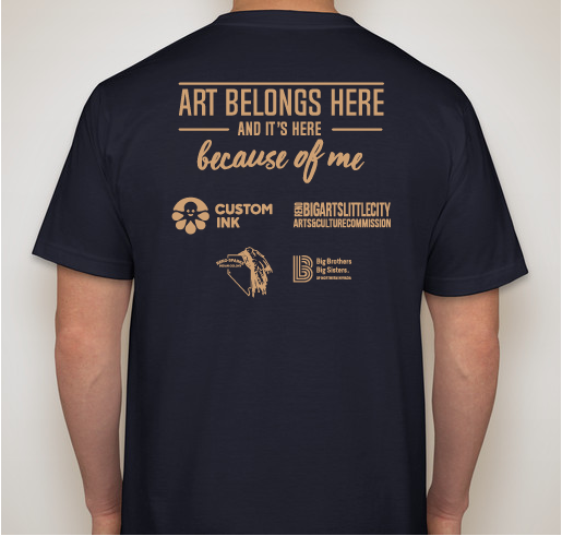 Art Belongs Here - Community Mural Project Fundraiser - unisex shirt design - back