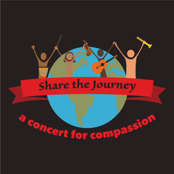 Share the Journey 2019; a Concert for Compassion shirt design - zoomed