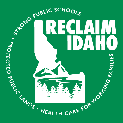 Reclaim Idaho shirt design - zoomed