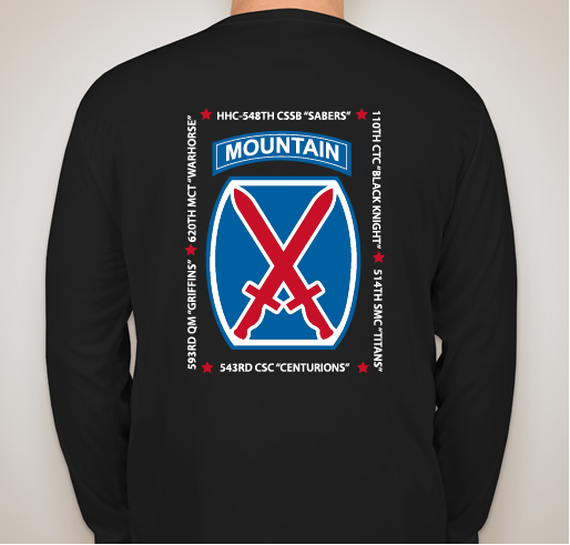548th Combat Sustainment Support Battalion Fundraiser - unisex shirt design - back