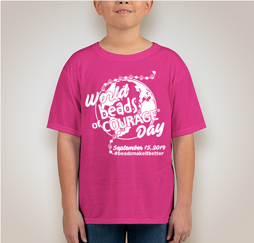 World Beads of Courage Day Fundraiser - unisex shirt design - front