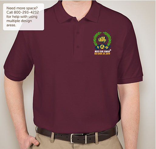 2019 Guys & Ladies Double Pique Polo Shirts Embroidered With Moo Duk Kwan® Ko Dan Ja Fundraiser - unisex shirt design - front