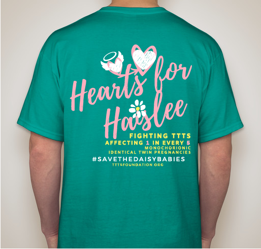 Hearts for Haislee Fundraiser - unisex shirt design - back