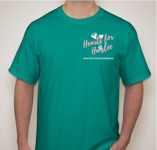 Hearts for Haislee Fundraiser - unisex shirt design - front