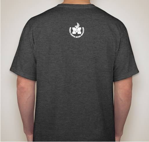 Maine South Music Heart (Classic) Fundraiser - unisex shirt design - back