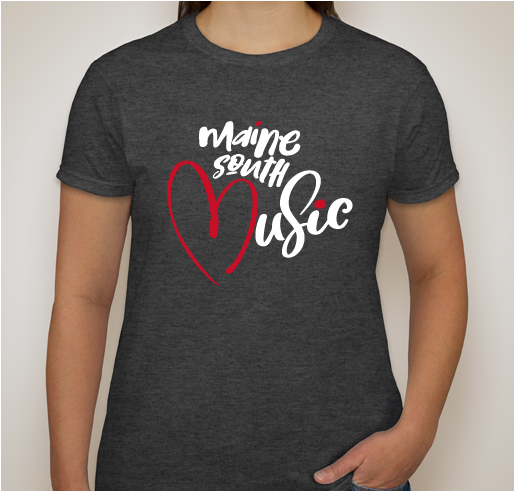 Maine South Music Heart (Classic) Fundraiser - unisex shirt design - front