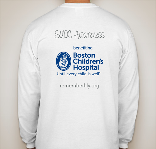 Love Booms SUDC Awareness Shirt to Fund Research at Boston Children's Hospital Fundraiser - unisex shirt design - back