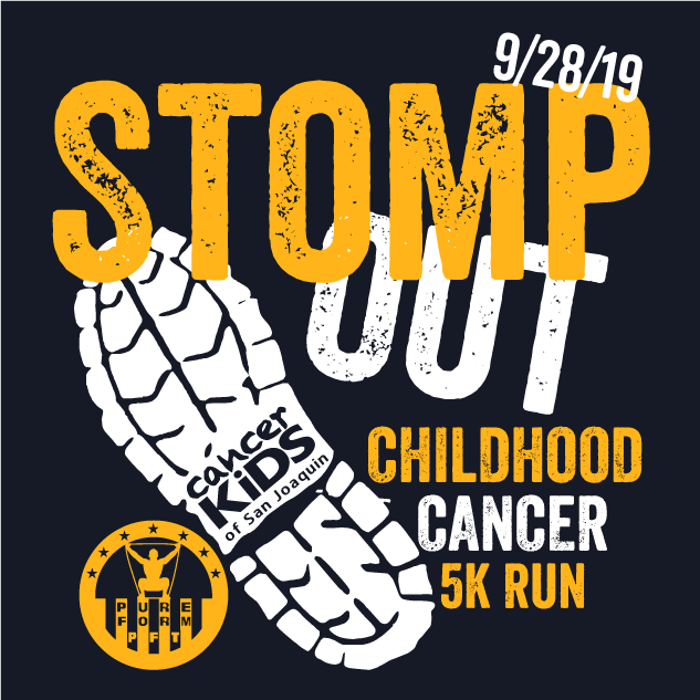 2019 Stomp Out Childhood Cancer 5k Fun Run shirt design - zoomed