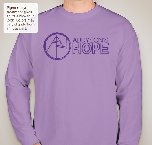 Addyson's HOPE - Apparel Fundraiser - unisex shirt design - front