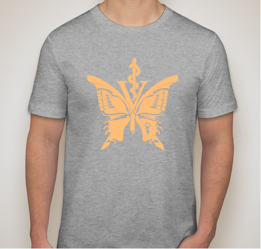 Vet Med After Hours You Matter Butterfly Blue T-Shirt Fundraiser - unisex shirt design - front