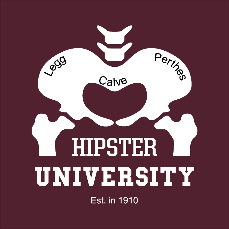 Hipster Universi-tee Fundraiser - unisex shirt design - back