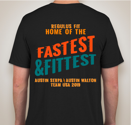 Regulus FIT athletes Austin Serpa and Austin Walton head to the 2019 ISDE in Portugal Fundraiser - unisex shirt design - back