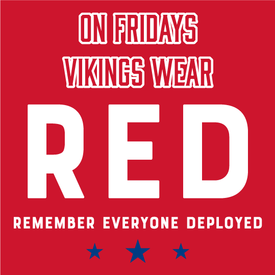 H-F R.E.D Fridays! Vikings Remember Everyone Deployed shirt design - zoomed