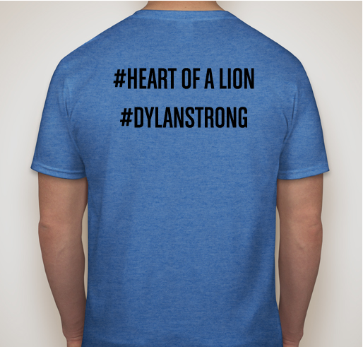 Heart Of A Lion - Dylan's Story Fundraiser - unisex shirt design - back