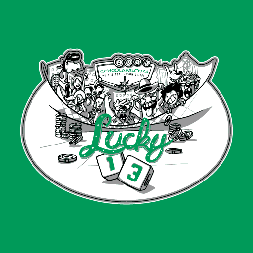 School-A-Palooza - "Lucky 13" shirt design - zoomed