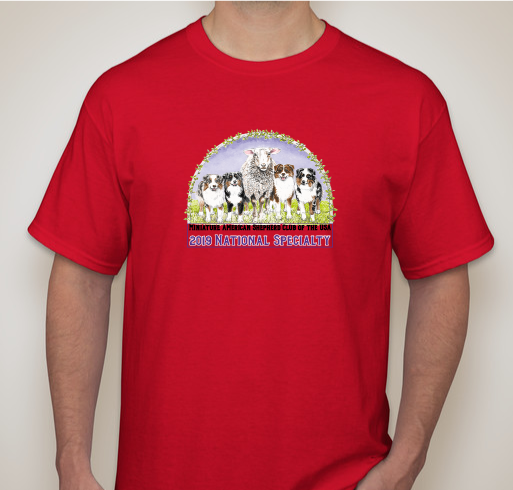 2019 National Specialty Fundraiser - unisex shirt design - front