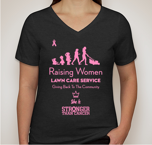 Mowing for Breast Cancer - Women Fundraiser - unisex shirt design - front