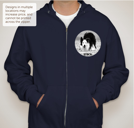 East Tennessee Border Collie Rescue All Season Collection (Zip-up) Fundraiser - unisex shirt design - front