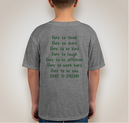 Dare to Dream 2020 Fundraiser - unisex shirt design - back