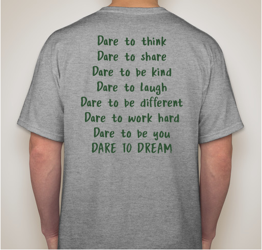 Dare to Dream 2020 Fundraiser - unisex shirt design - back