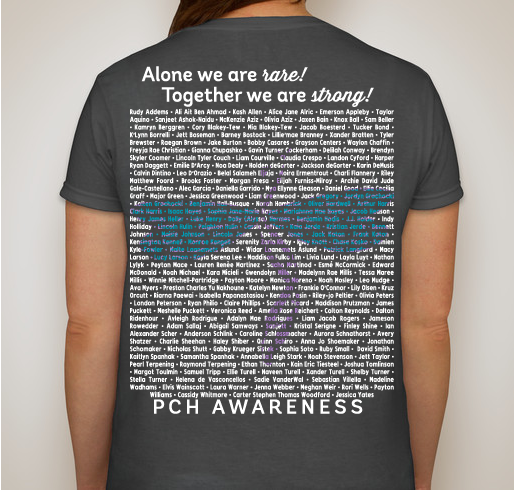 PCH Awareness shirt design - zoomed