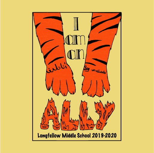 Longfellow Middle School: I am an Ally shirt design - zoomed