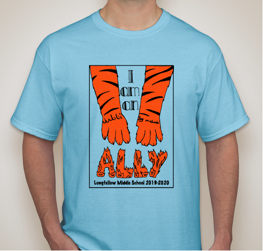Longfellow Middle School: I am an Ally Fundraiser - unisex shirt design - front