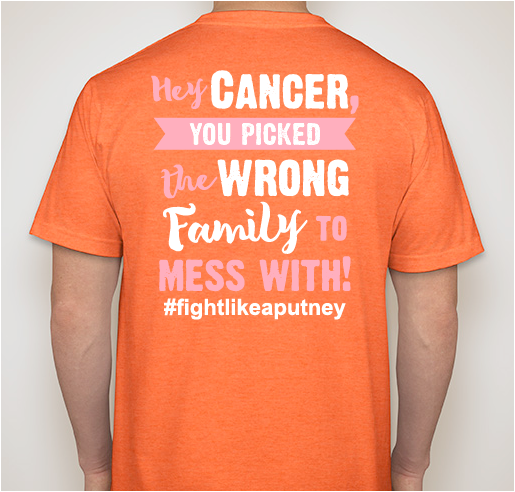 Fight Like A Putney! Fundraiser - unisex shirt design - back