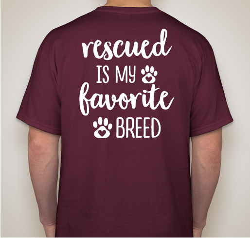 CNHS Rescued Is My Favorite Breed Fundraiser - unisex shirt design - back